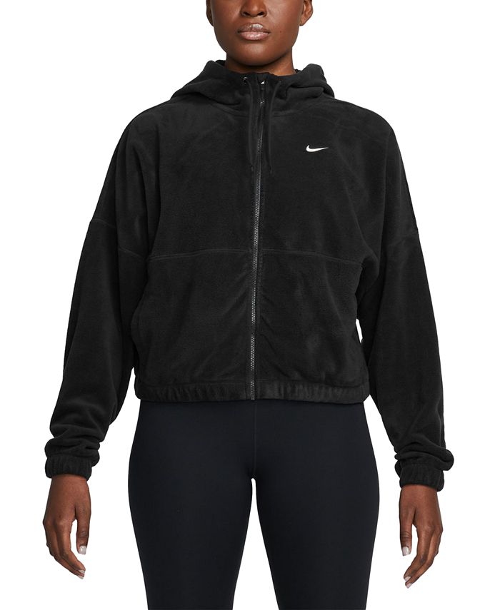 Женская флисовая толстовка с молнией во всю длину Therma-FIT One Nike, черный
