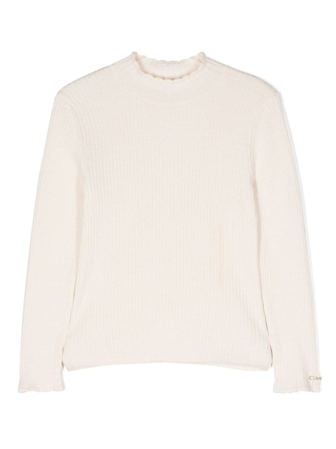 

Chloé Kids джемпер в рубчик, нейтральный цвет