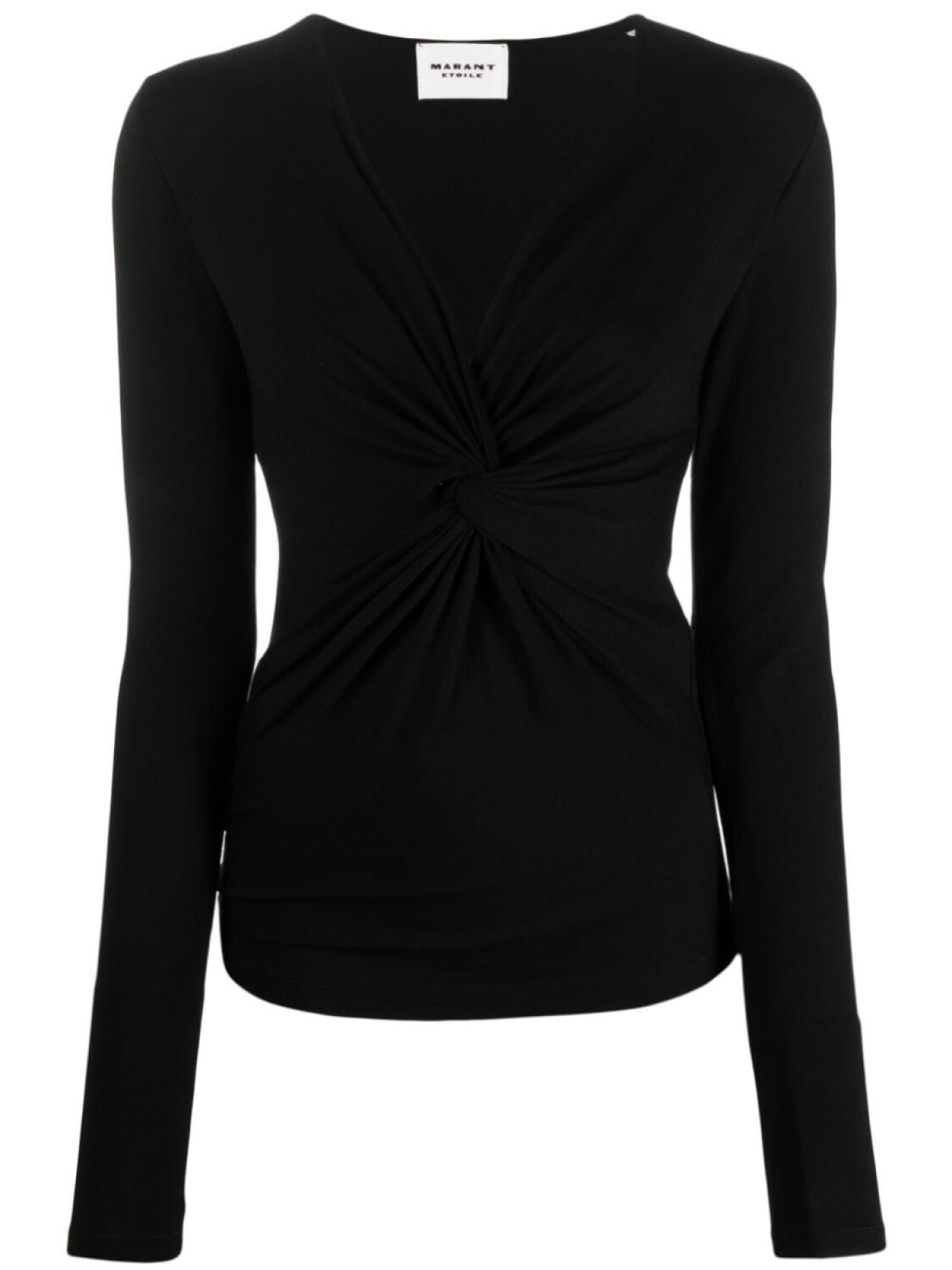 

Marant Étoile knot-detail long-sleeved top, черный