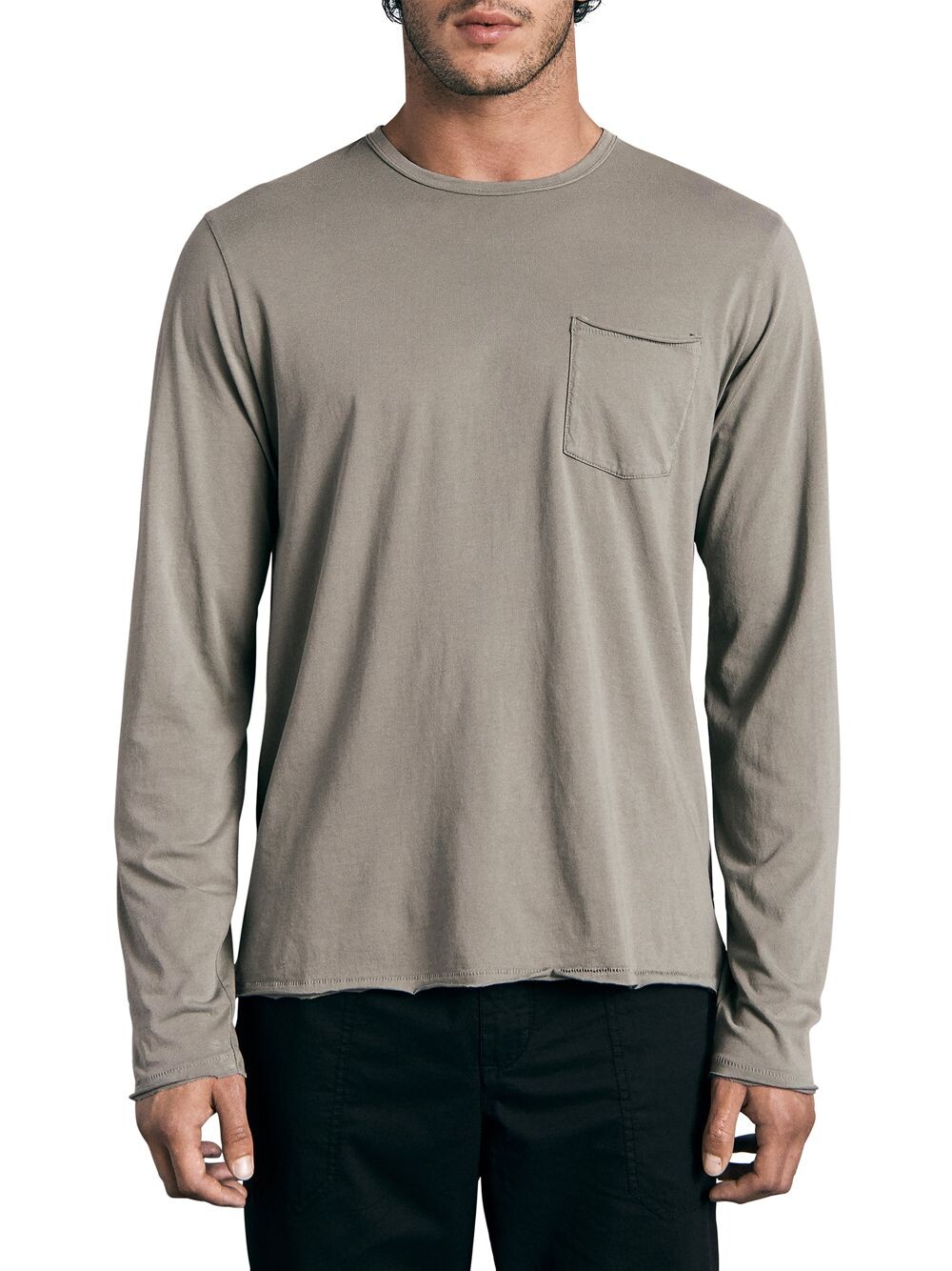 

Хлопковая рубашка Miles с длинными рукавами rag & bone, синий