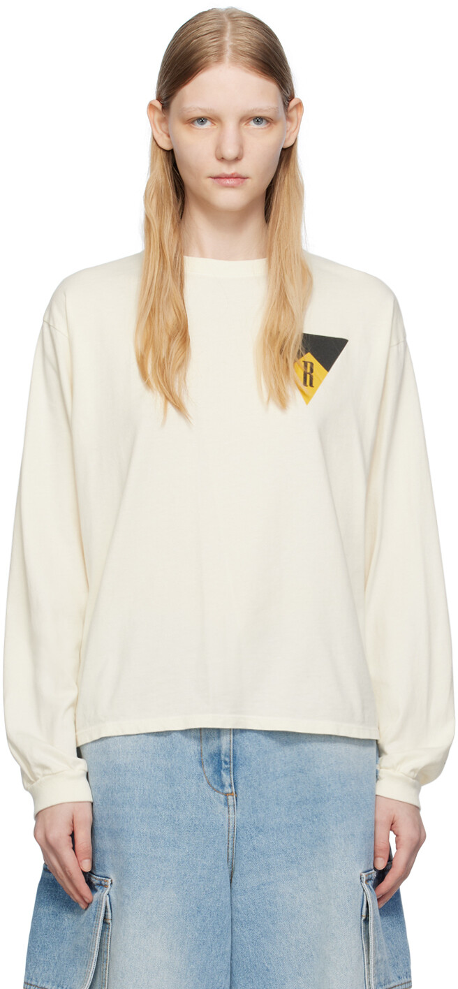 

Rhude Off-White Футболка с длинными рукавами Blood & Mud
