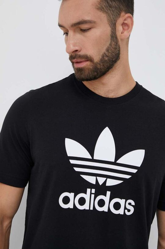

Хлопковая футболка adidas Originals, черный