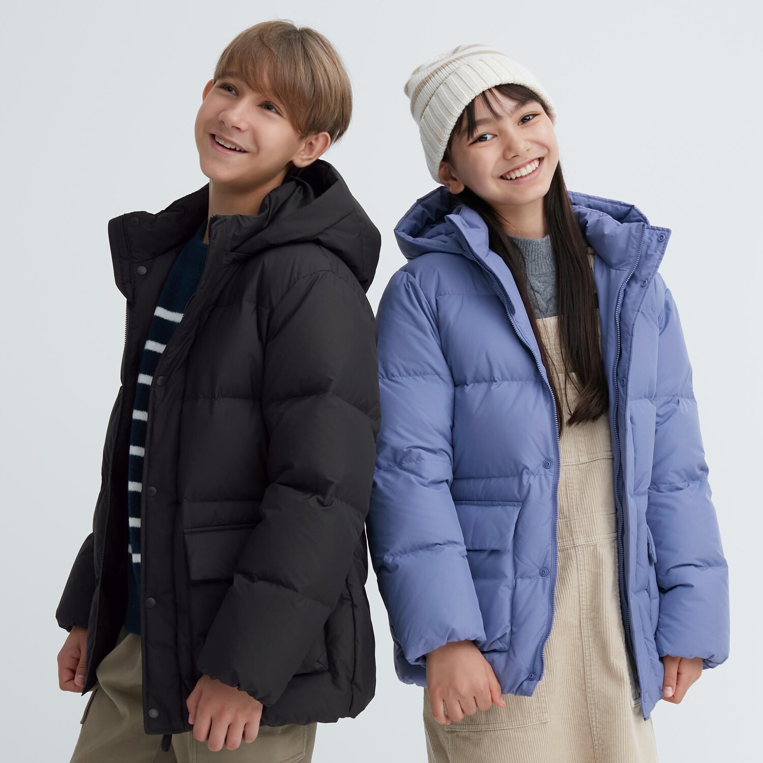 

Куртка Uniqlo детская с карманами и капюшоном, черный