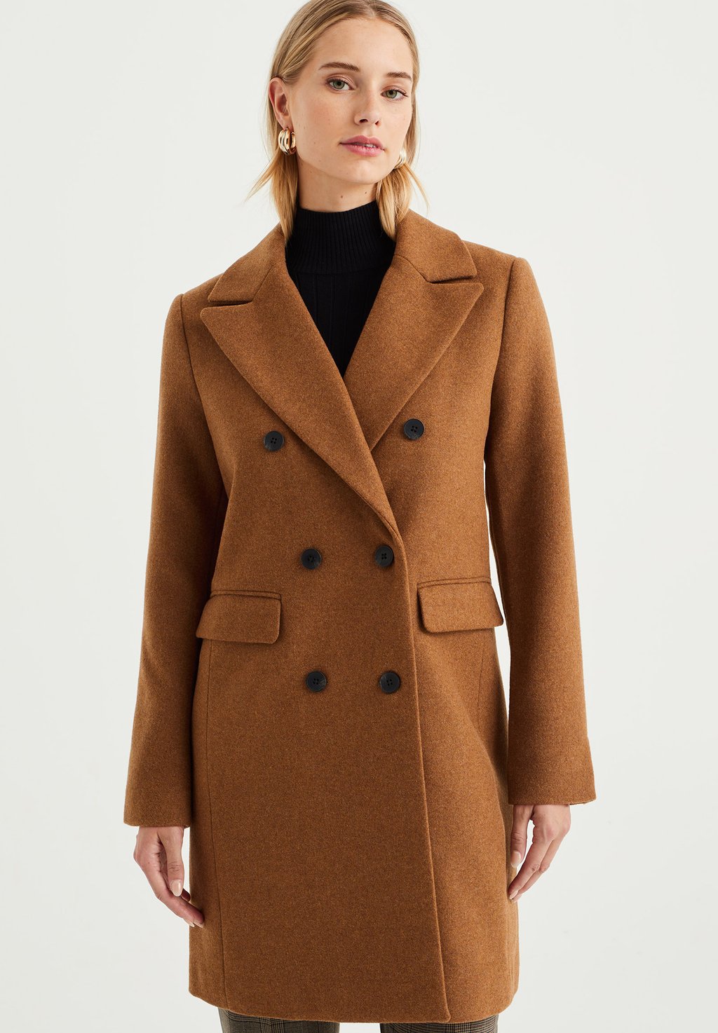 цена Классическое пальто WE Fashion, цвет brown