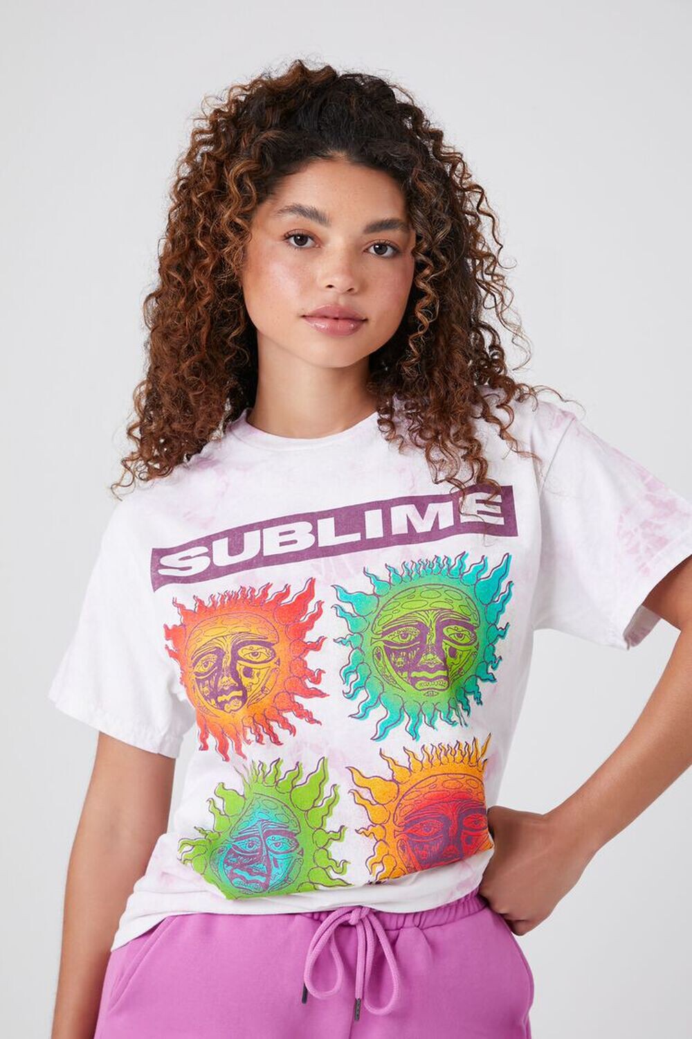 

Футболка Tie-Dye Sublime с рисунком Forever 21, белый