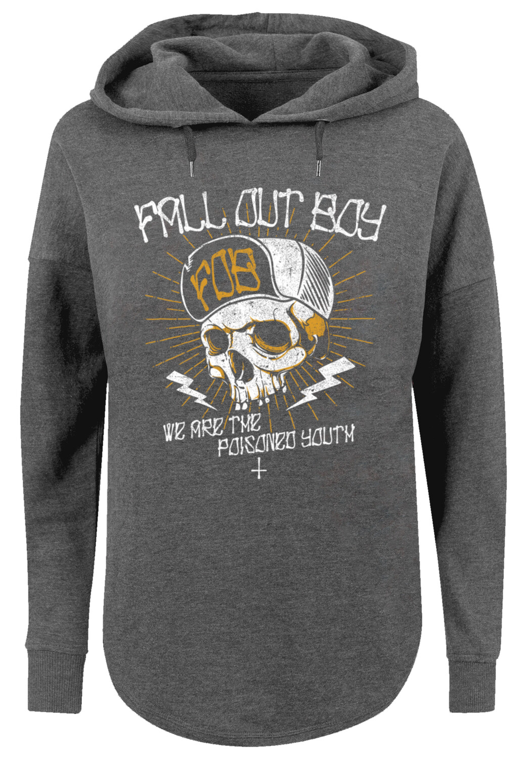 

Свитер F4NT4STIC Oversized Hoodie Fall Out Boy Chest Youth Skull, цвет charcoal