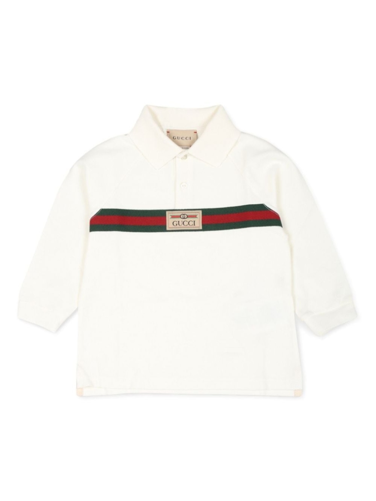 

Gucci Kids рубашка-поло из хлопка Web, нейтральный цвет