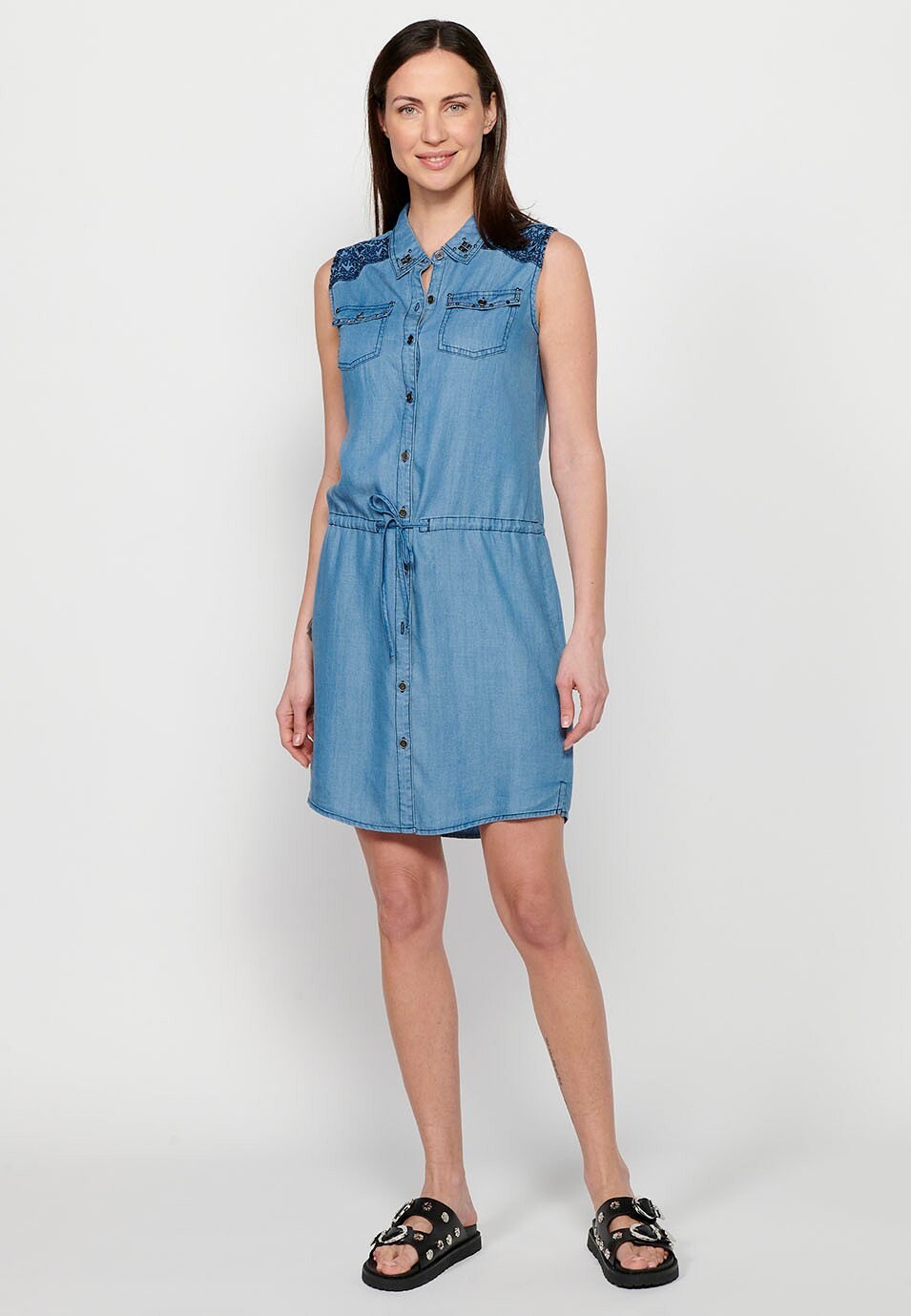

Платье Koroshi 2412VS53 Sleeveless Short, синий