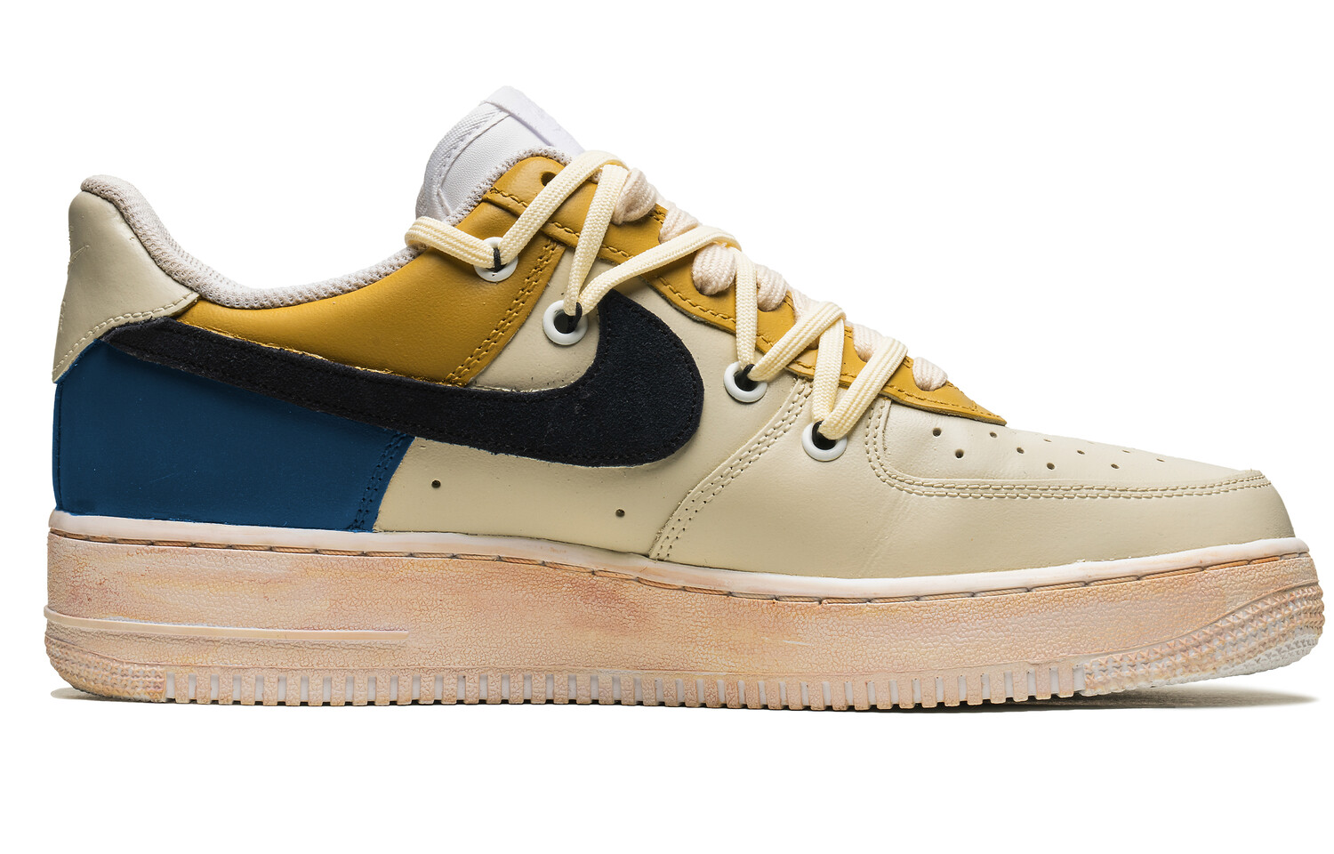 

Кроссовки Nike Air Force 1 Skateboarding Shoes Unisex Low-top Beige/Blue, бежевый