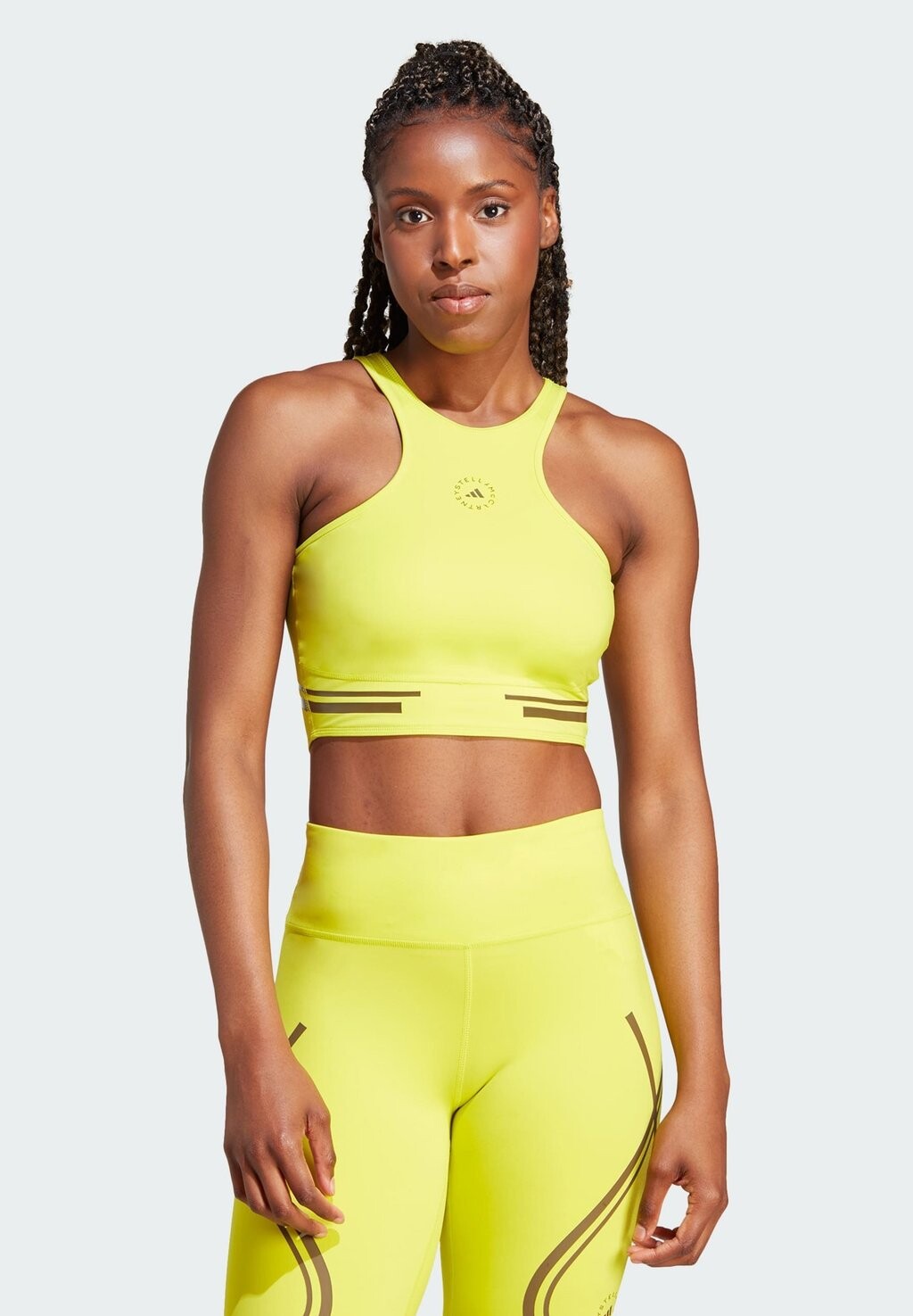 

Спортивный бюстгальтер с высокой поддержкой adidas by Stella McCartney, светло-зеленый