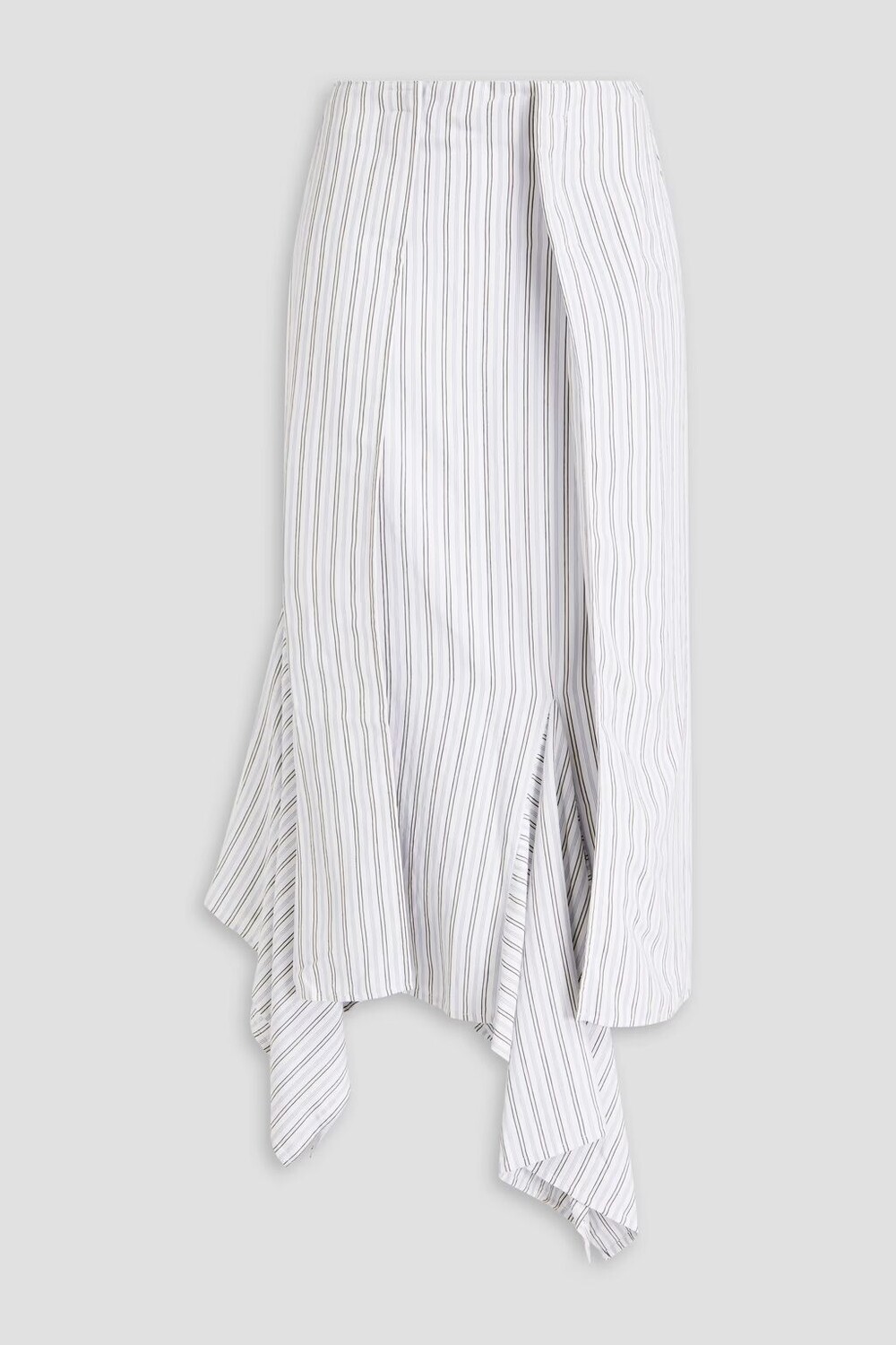 

Тканая юбка миди в асимметричную полоску Mm6 Maison Margiela, белый