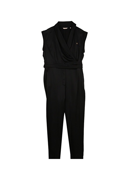 

Однотонный черный женский комбинезон Pierre Cardin