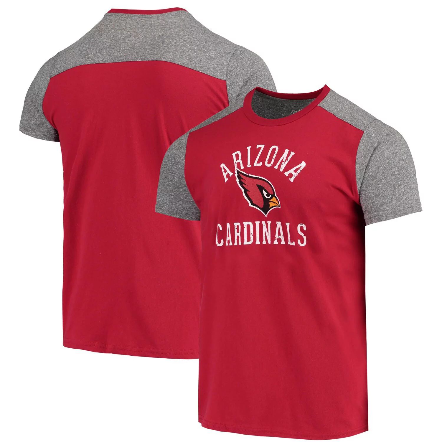 Мужская футболка Cardinal/серая Arizona Cardinals Field Goal Slub Majestic футболка с карманами arizona cardinals tri blend cardinal majestic красный