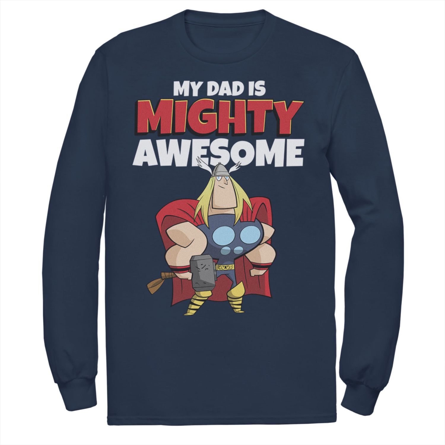 Мужская футболка Marvel Father's Day My Dad Is Mighty Awesome с портретом Тора