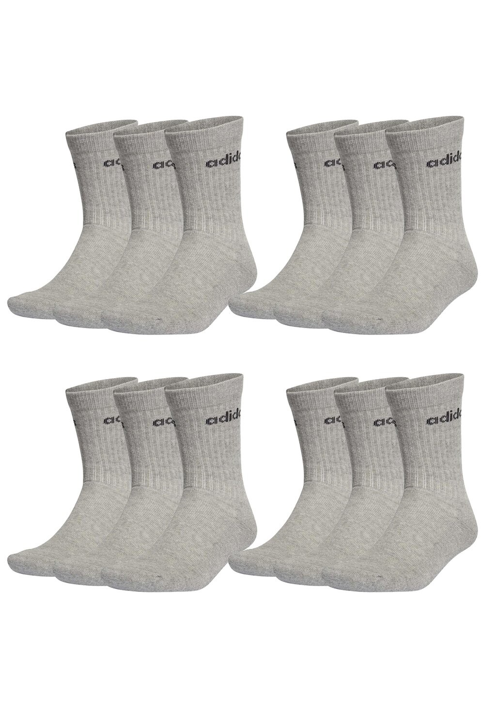 

Спортивные носки 12 PACK adidas Performance, цвет mid grey / black