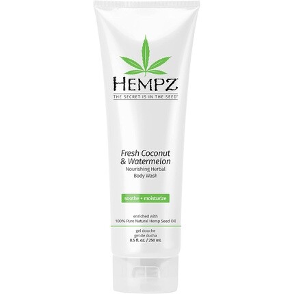 

Питательный травяной гель для душа Hempz Fresh Coconut Watermelon 250 мл — ароматное мыло для душа с гелем для душа и антивозрастной сывороткой для молодой кожи