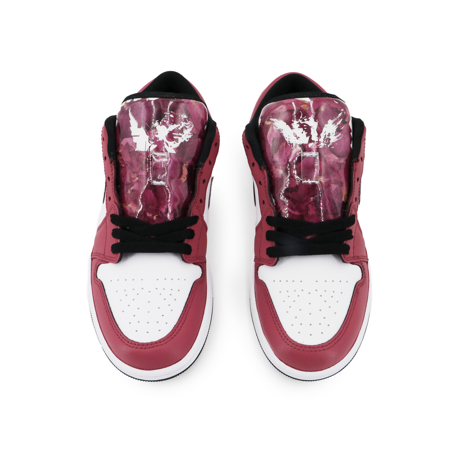 

Кроссовки Air Jordan 1 Vintage Basketball Shoes Women's Low-top Red/white/pink, белый