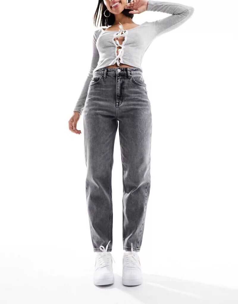 

Черные джинсы с завышенной талией Tommy Jeans