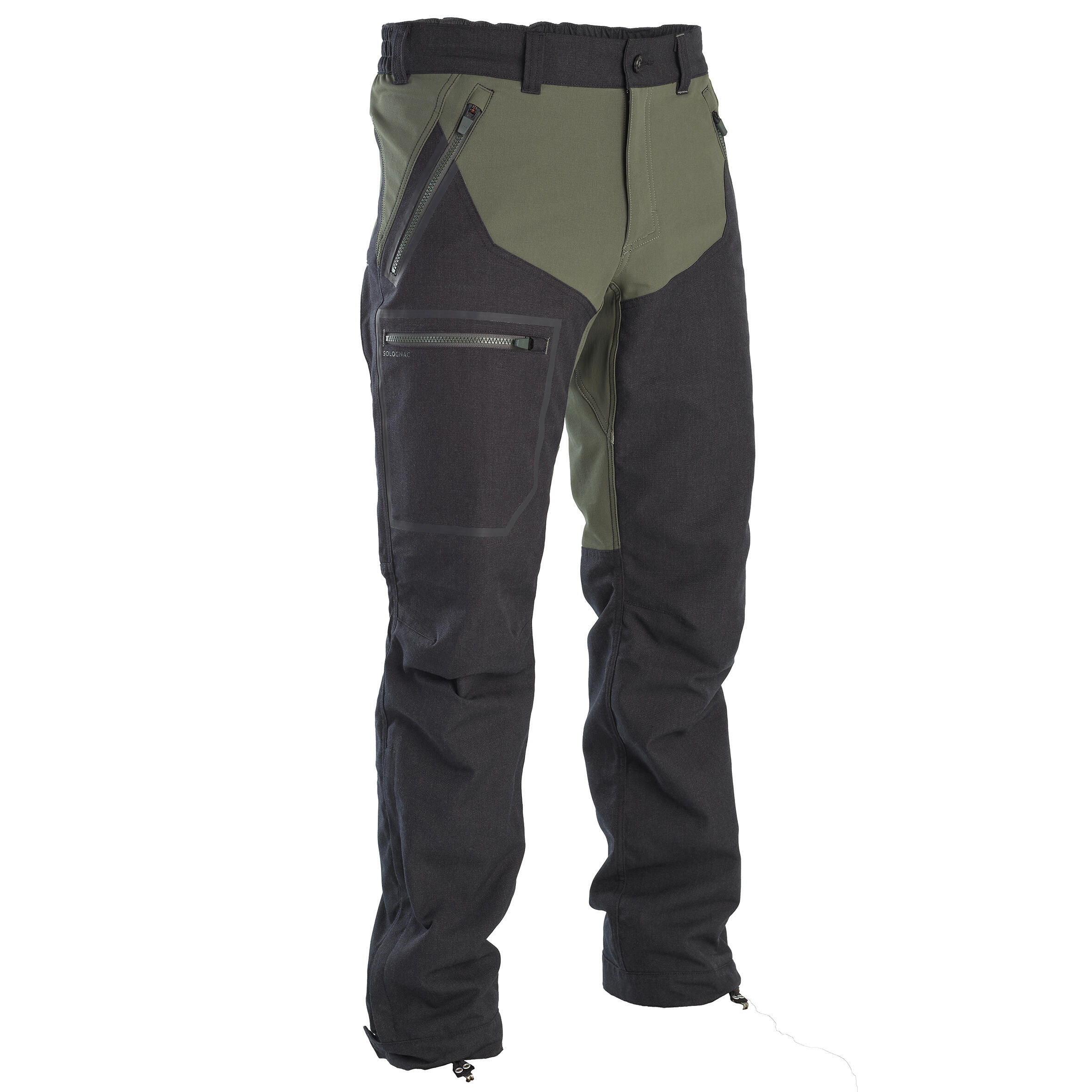 Охотничьи брюки Solognac Renfort 900, оливково-черный