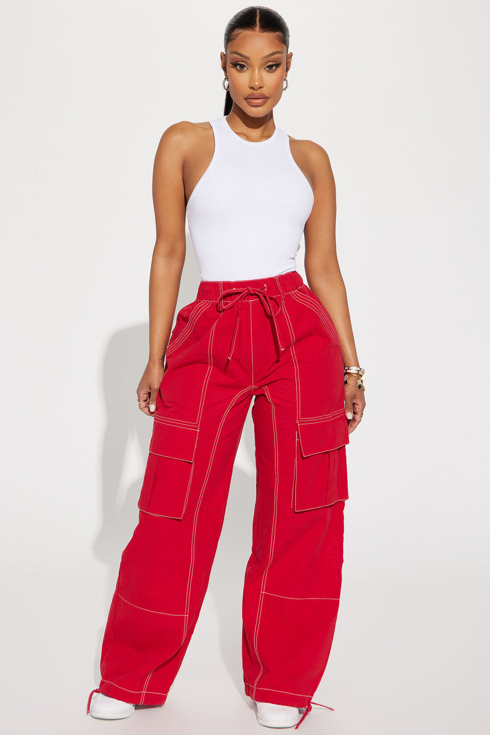 

Брюки карго Fashion Nova P16096C, красный