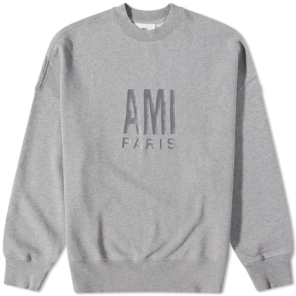 

Толстовка AMI Paris Crew Sweat, Серый