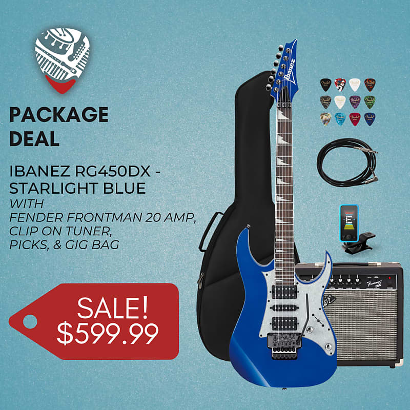 Набор гитар Ibanez серии RG — звездно-голубой RG Series Guitar Bundle - Starlight Blue цена и фото