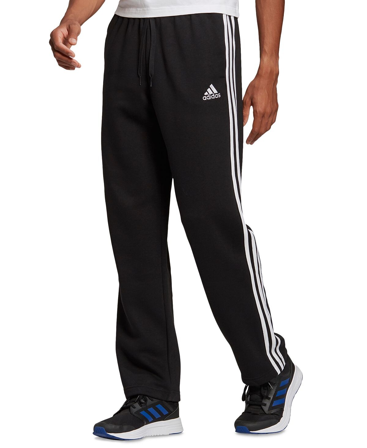 

Мужские флисовые спортивные штаны adidas, черно-белый
