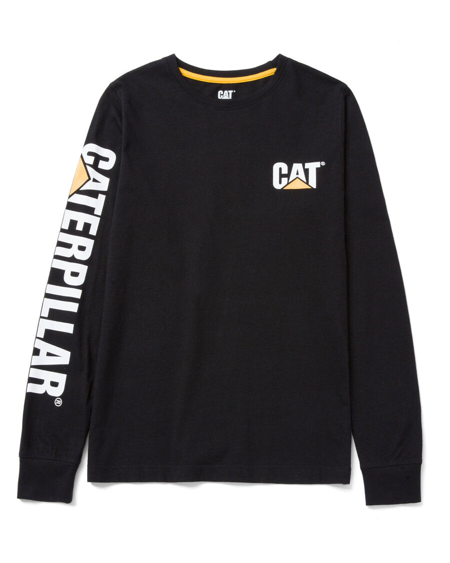 

Женская футболка с длинным рукавом с логотипом CAT, черный
