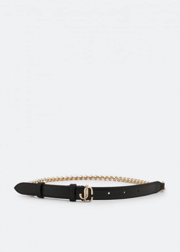 

Ремень JIMMY CHOO JC chain belt, черный