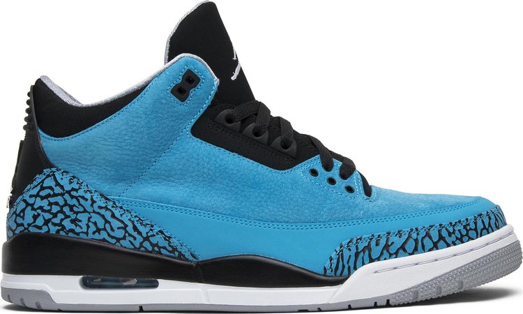 Jordan 3 on sale blue powder