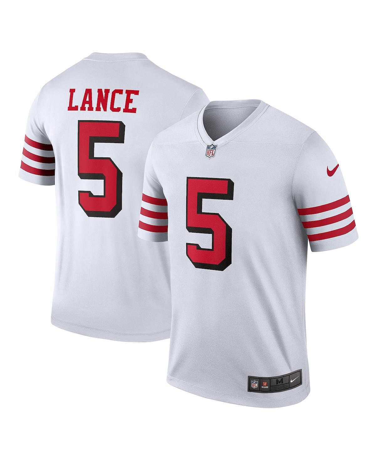 

Мужская футболка trey lance white san francisco 49ers alternate legend джерси Nike, белый