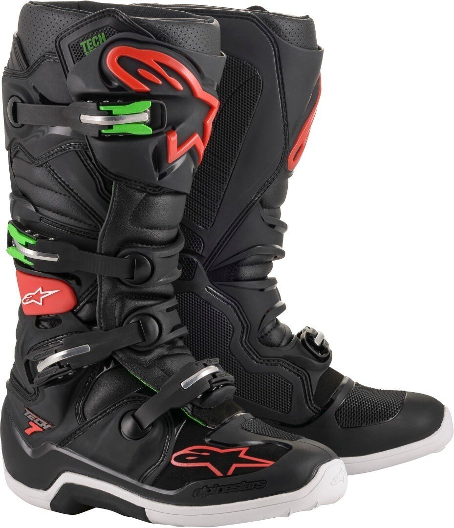 

Ботинки для мотокросса Alpinestars Tech 7, черный/красный/зеленый
