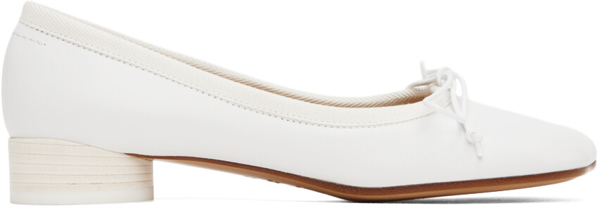 

Белые анатомические балетки MM6 Maison Margiela