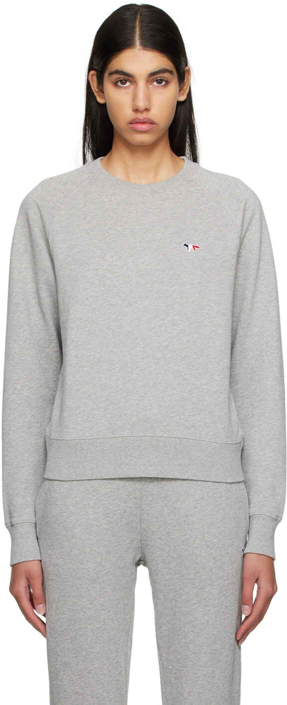 

Серый свитшот Tricolor Fox Maison Kitsuné