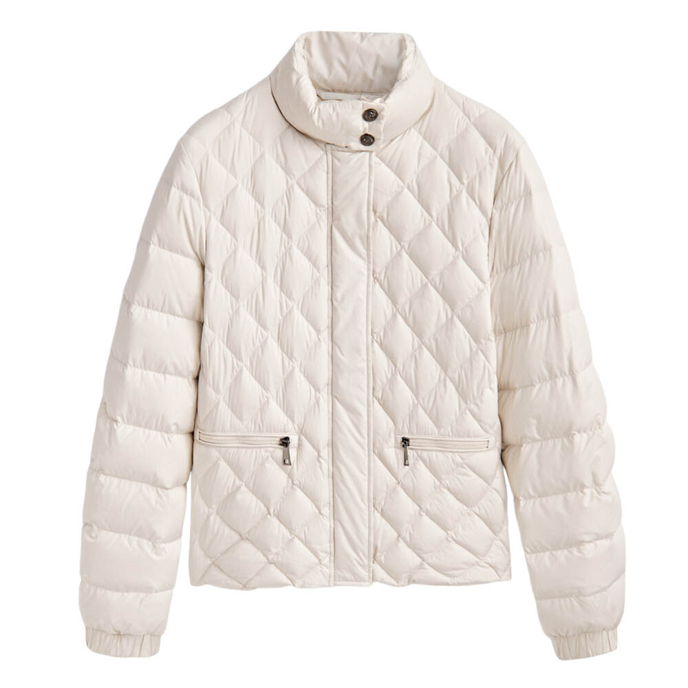 

Пуховик Massimo Dutti Down And Feather Filling, кремовый