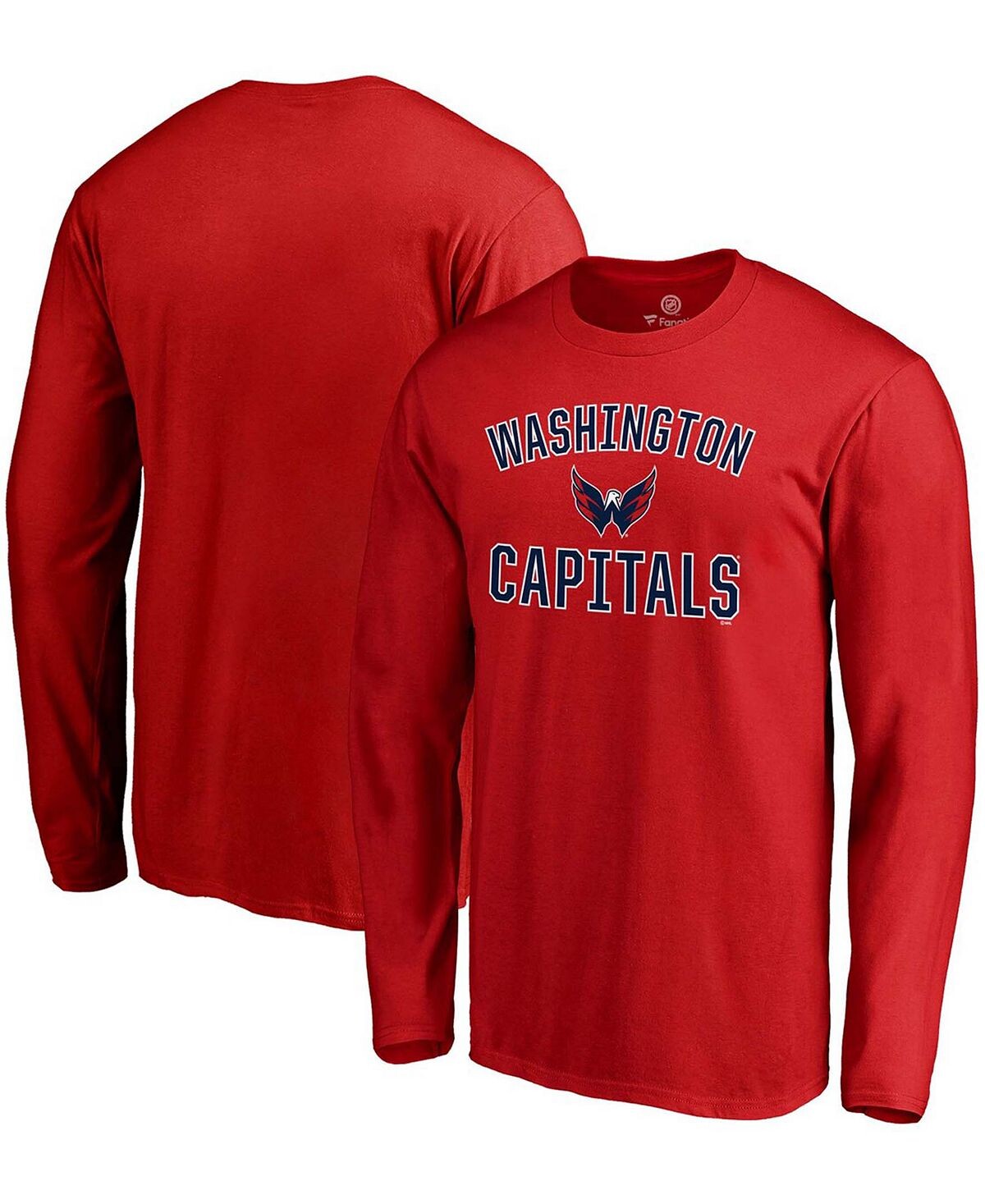

Мужская красная футболка с длинным рукавом washington capitals team victory arch Fanatics, красный
