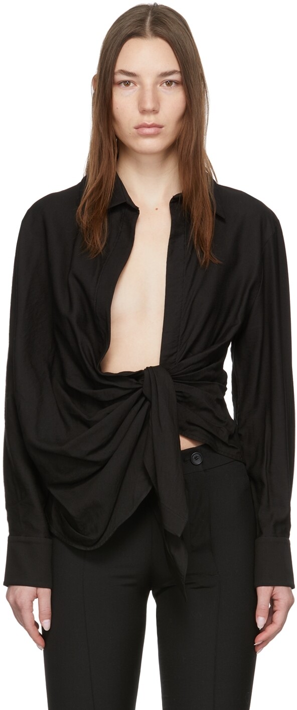 

Черная рубашка La Chemise Bahia Jacquemus