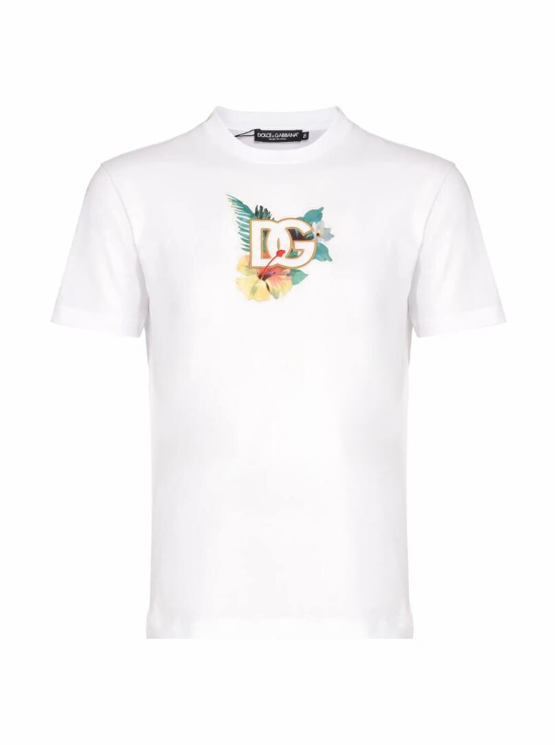 

Хлопковая футболка с логотипом Dolce&Gabbana, Коричневый