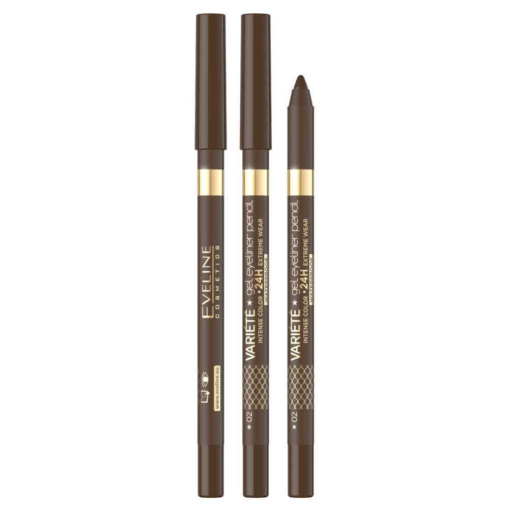 

Eveline Cosmetics Водостойкая гелевая подводка для глаз Variete 02 Коричневый