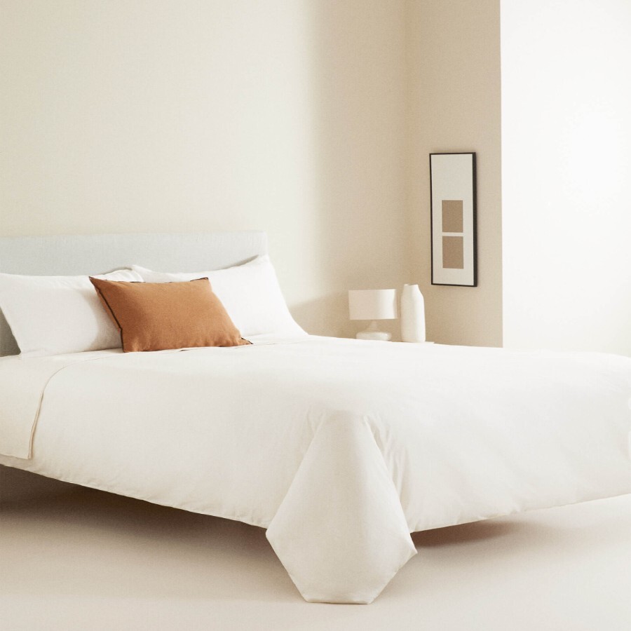 

Простыня натяжная Zara Home Percale cotton (180 threads), кремовый