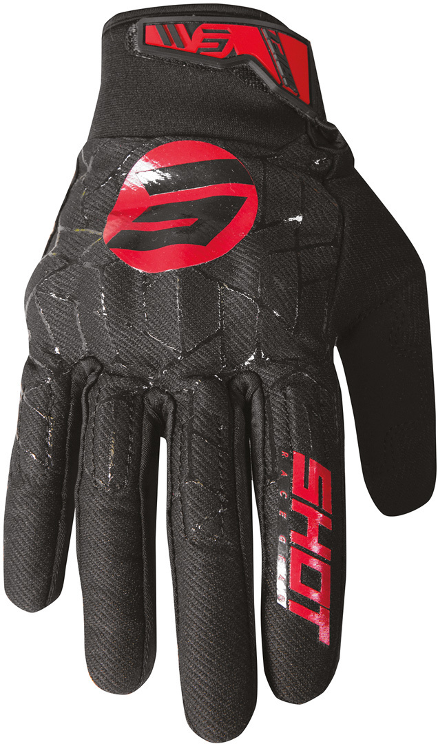 перчатки shot drift edge с логотипом черный белый Перчатки Shot Drift Spider с логотипом, черный/красный
