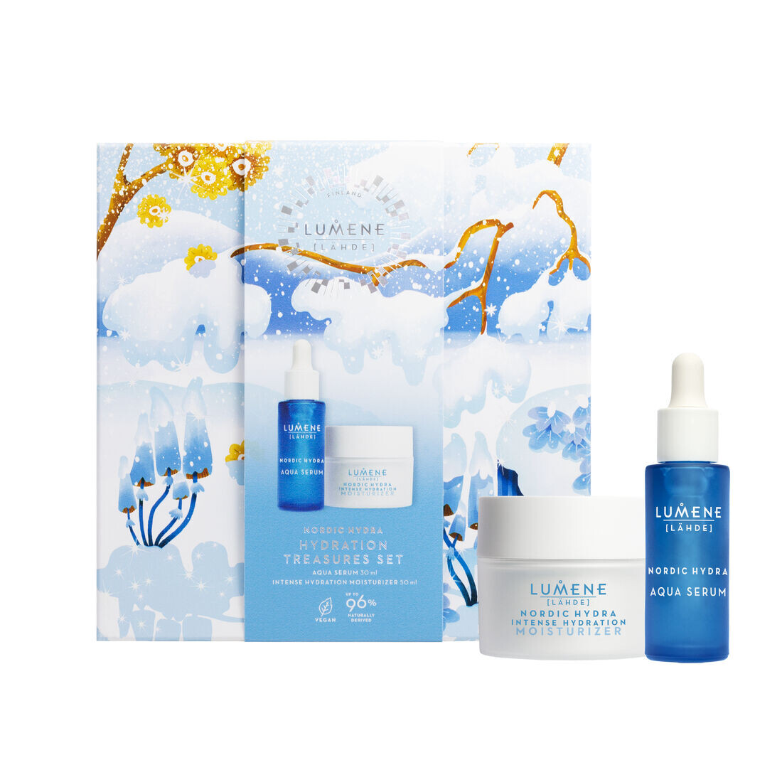 

Lumene Nordic Hydra Hydration Treasures Set Аква-сыворотка 30 мл + Интенсивное увлажняющее средство 50 мл