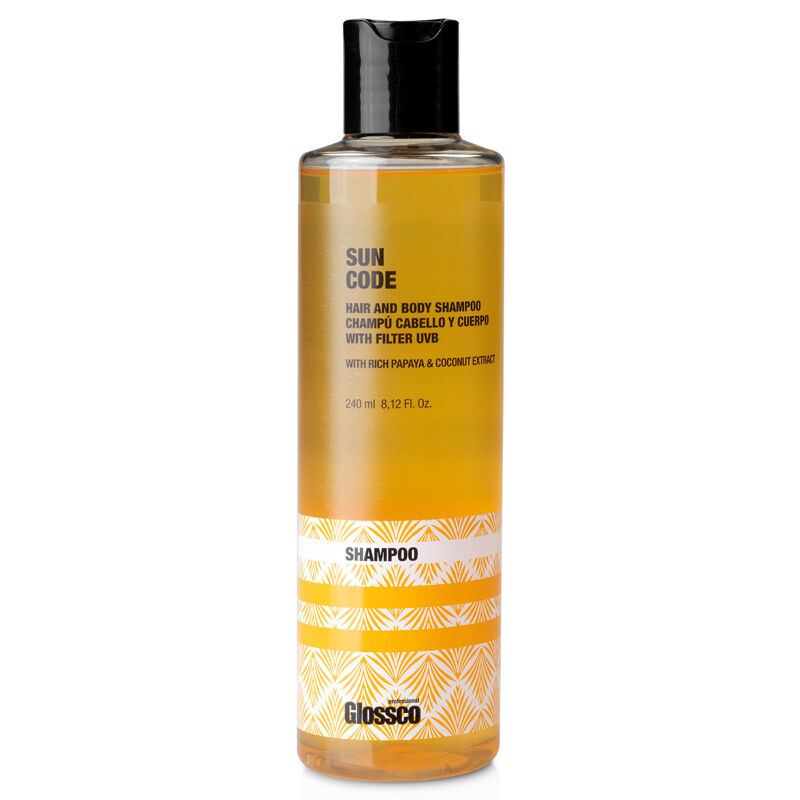 Glossco Sun Code защитный шампунь для волос и тела с УФ-фильтрами, 240 мл