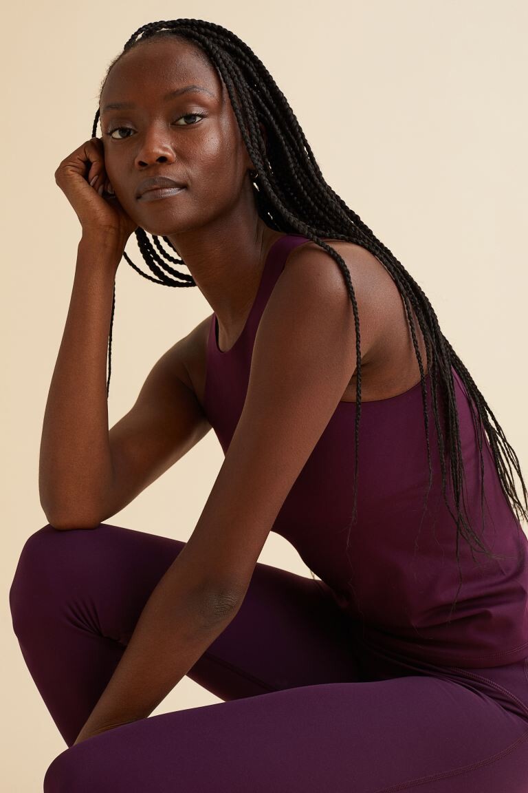 

Спортивный топ DryMove Integral-bra H&M, слива