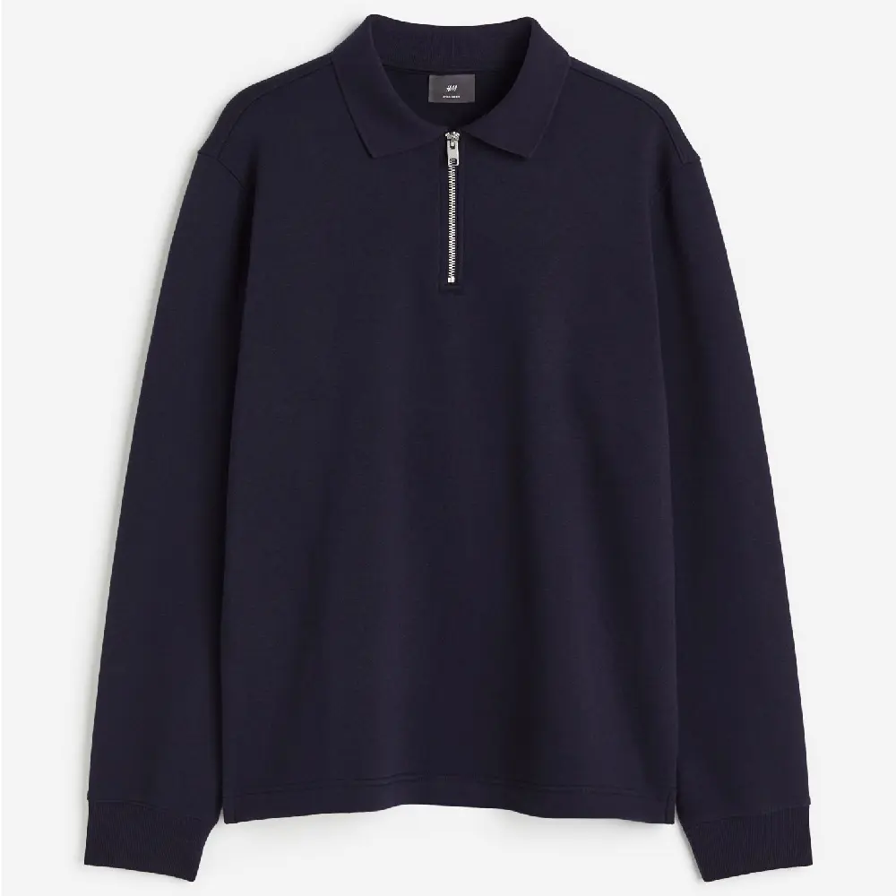 

Футболка поло H&M Regular Fit, темно-синий
