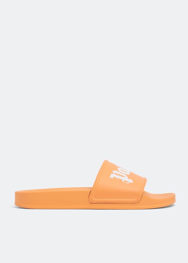 

Шлепанцы PALM ANGELS Logo print slides, оранжевый