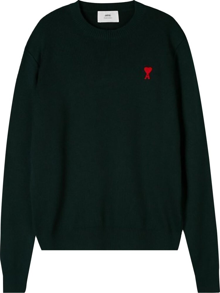 

Футболка Ami Long-Sleeve T-Shirt 'Evergreen', зеленый