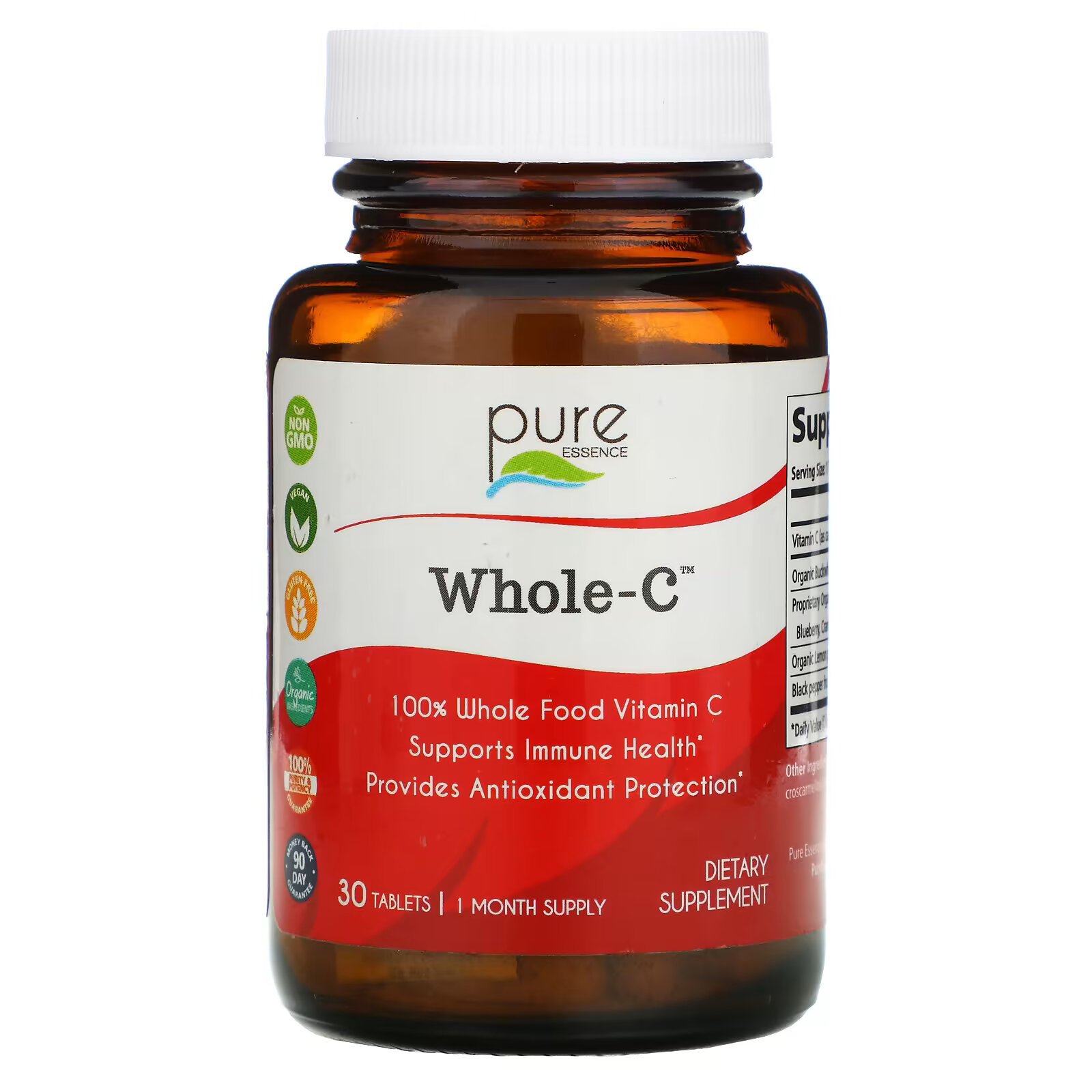 Pure Essence, Whole C, 30 таблеток pure essence one n only витамины для беременных 30 таблеток