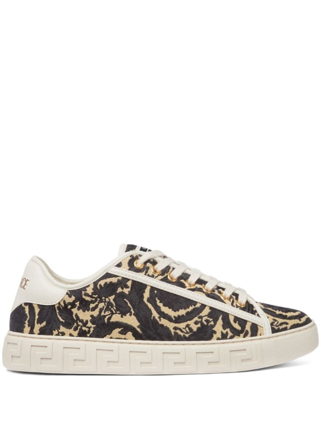 

Versace кроссовки Barocco Greca на шнуровке, черный