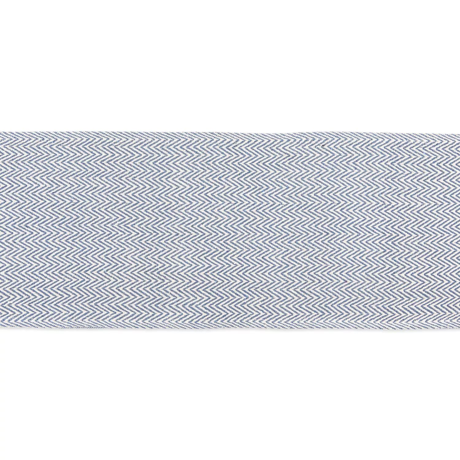 72-дюймовая сине-белая прямоугольная дорожка с шевронным плетением